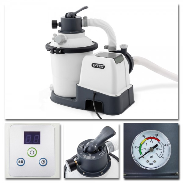 INTEX Sandfilter 3,5m³ Sandfilteranlage Filter Swimming Pool Filterpumpe für 32mm
