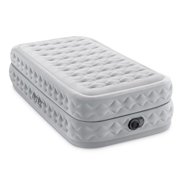 INTEX Luxus Luftbett Supreme Air-Flow Single + 230V Pumpe Gästebett 191x99x51cm