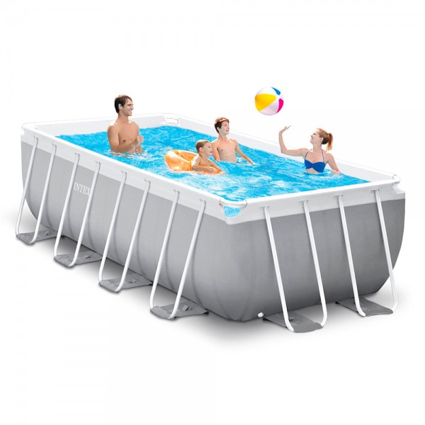 INTEX Komplettset Prism Frame Pool 400x200x122cm + Filterpumpe Schwimmbecken