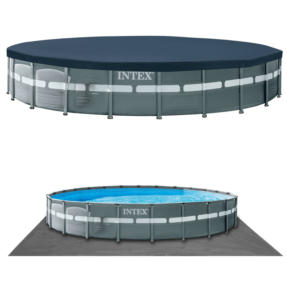 INTEX Komplettset Ultra XTR Frame Pool Ø 732x132cm + Sandfilter Swimmingpool