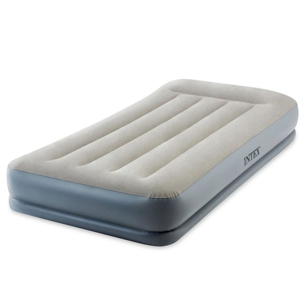 INTEX Luftbett Pillow Single + 230V Pumpe Gästebett 191x99x30cm Luftmatratze