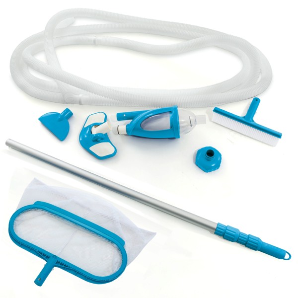 INTEX Pool Reinigungsset Deluxe Reiniger Kescher Bodensauger Teleskopstange