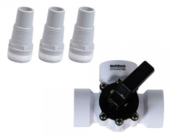 Bypass Adapter Swimming Pool Poolheizung Solarkollektor 3 Wegenventil Ø 32/38 mm
