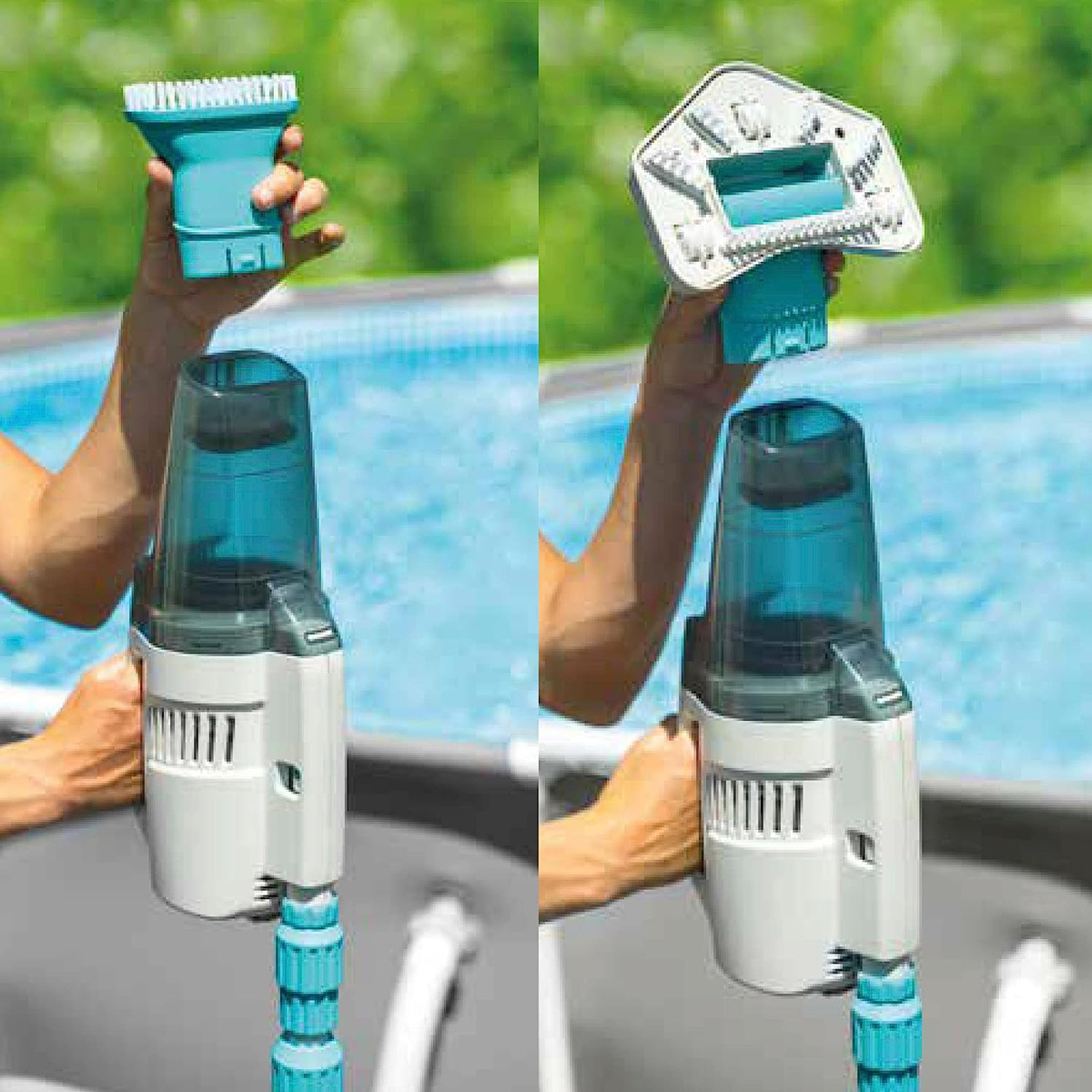 INTEX ZR200 Akkusauger Poolsauger Pool Bodensauger Stange + LED + Mikrofilter