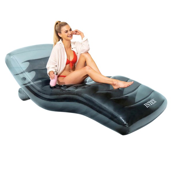 INTEX Cool Grey Lounge Schwimmliege Luftmatratze Badeinsel Badespaß Grau