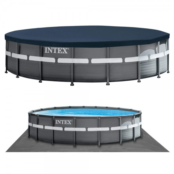 INTEX Komplettset Ultra XTR Frame Pool Ø 549x132cm + Sandfilter Swimmingpool