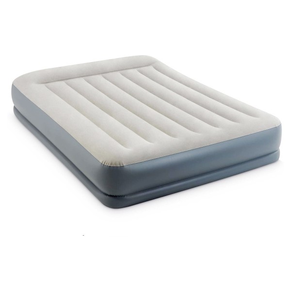 INTEX Luftbett Pillow Queen + 230V Pumpe Gästebett 203x152x30cm Luftmatratze