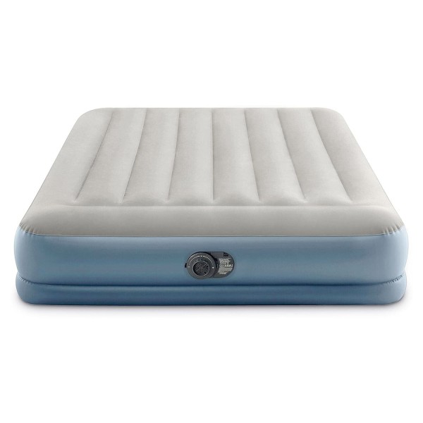 INTEX Luftbett Pillow Queen + 230V Pumpe Gästebett 203x152x30cm Luftmatratze