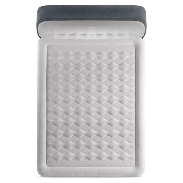 INTEX Luxus Luftbett Queen mit Kopflehne + 230V Pumpe Gästebett 236x152x86cm