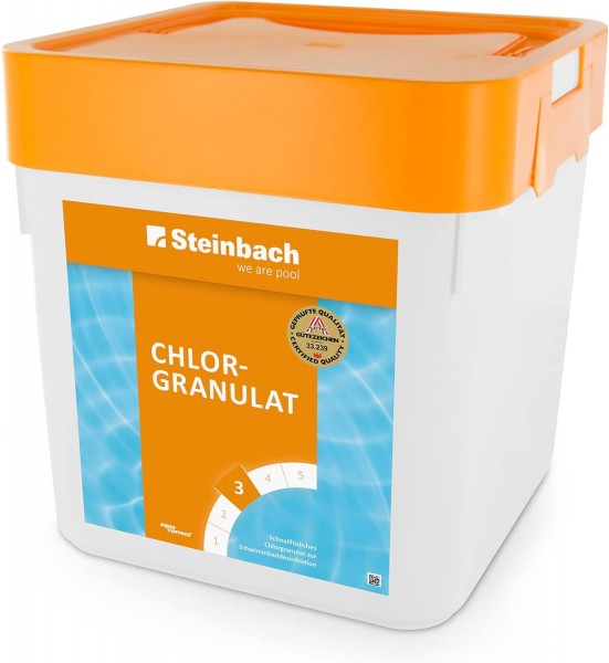 Steinbach 5kg Chlorgranulat Chlor Granulat Pool Schwimmbad Pflege Reinigung