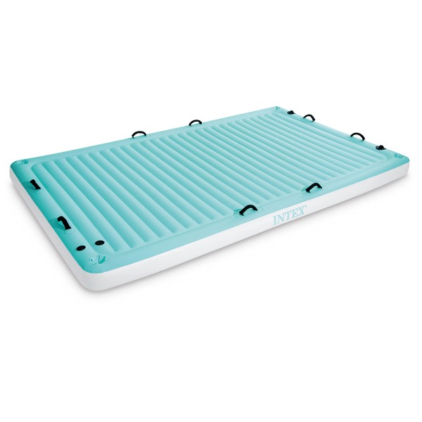 INTEX Water Lounge Wasser Badeinsel Badeplattform Boot 310x183cm Luftmatratze