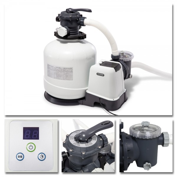 INTEX Sandfilter 12m³ Sandfilteranlage Filter Swimming Pool Filterpumpe Pumpe