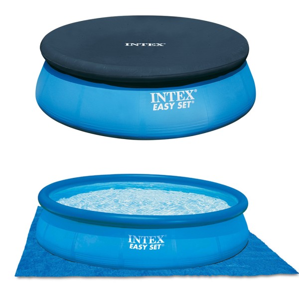 INTEX Komplettset Easy Set Quick Up Pool Ø 457x122cm + Filterpumpe Swimmingpool