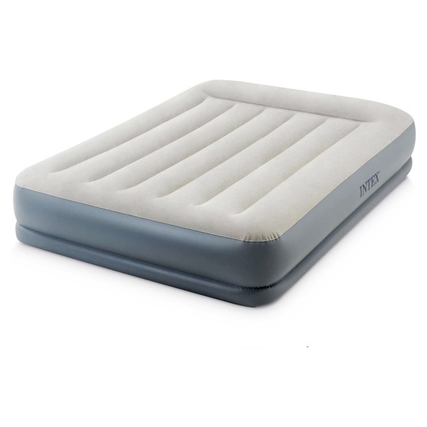 INTEX Luftbett Pillow Queen + 230V Pumpe Gästebett 203x152x30cm Luftmatratze