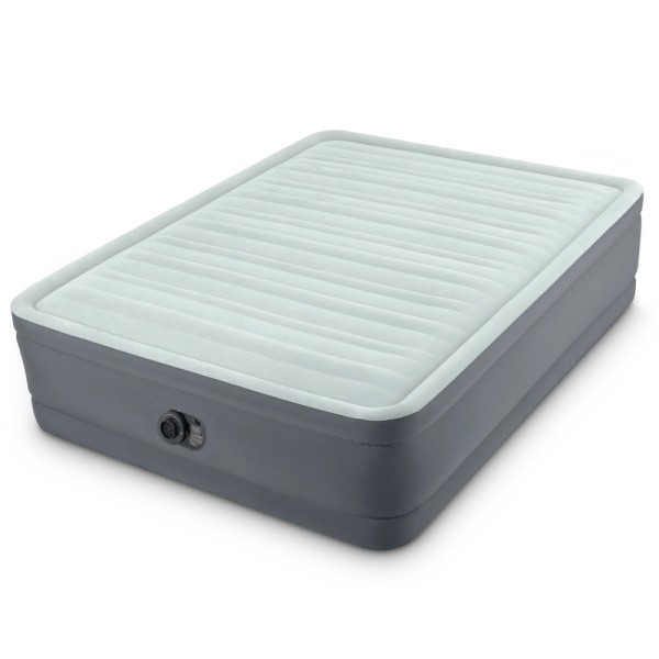 INTEX Luxus Luftbett PremAire Queen + 230V Pumpe Gästebett 203x152x46cm