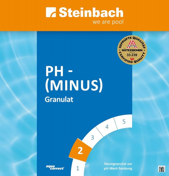 Steinbach 7,5kg Ph Minus Senker Granulat Pflege Pool Schwimmbad Poolpflege