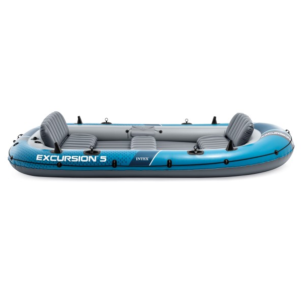 SET INTEX Excursion 5 Schlauchboot Angelboot + Aussenbordmotor + Heckspiegel