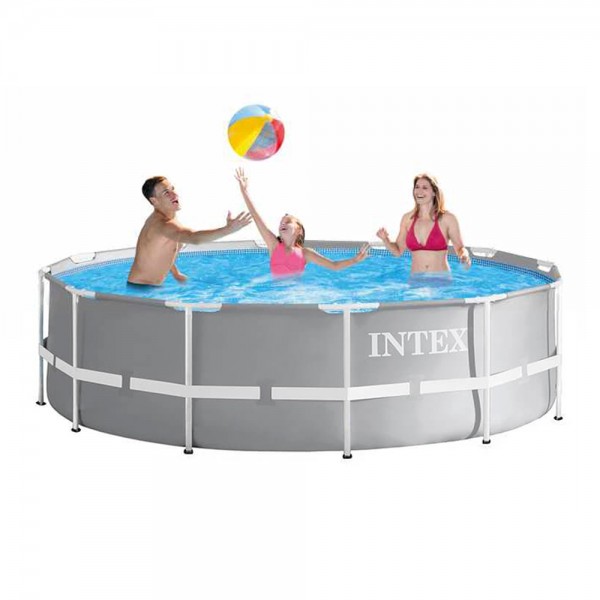 INTEX Komplettset Prism Frame Pool Ø 366x99 cm + Filterpumpe Swimmingpool