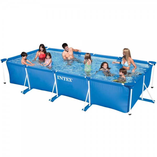 INTEX Family Swimming Pool Frame 450x220x84cm + INTEX Sandfilteranlage 3,5m³