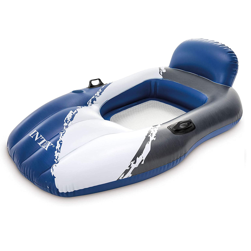INTEX Floating Mesh Lounge Schwimmliege Luftmatratze Badeinsel + Getränkehalter