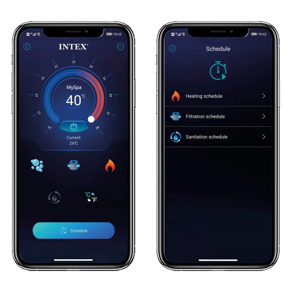 INTEX Whirlpool Pure SPA Jet + Bubble Kalkschutz + Salzwasser Ø218x71cm + APP