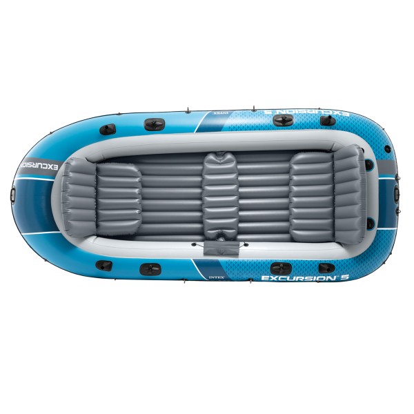 SET INTEX Excursion 5 Schlauchboot Angelboot + Aussenbordmotor + Heckspiegel
