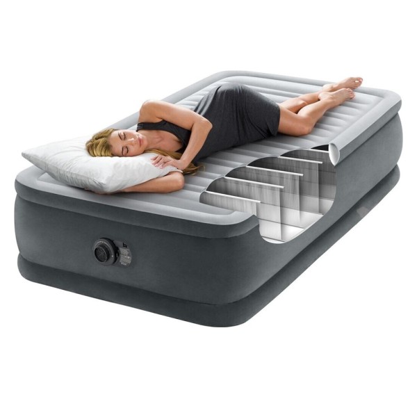 INTEX Luftbett Comfort Single + 230V Pumpe Gästebett 191x99x46cm Luftmatratze