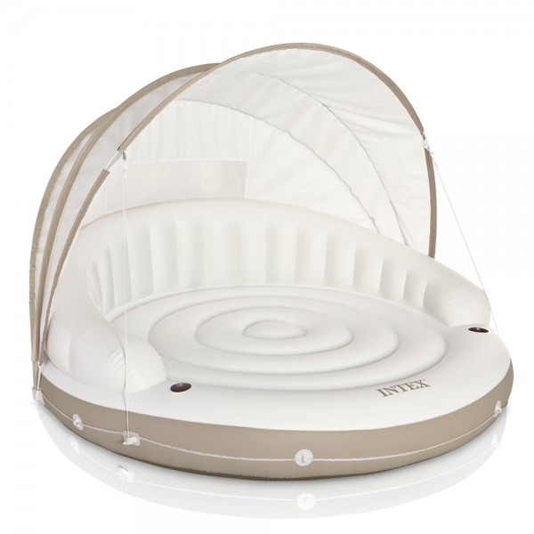 INTEX Canopy Island 199cm Schwimmliege Pool Wasserliege Badeinsel Luftmatratze