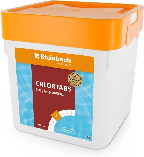 Steinbach 5kg Chlortabs 200g Chlortabletten Chlor Pool Schwimmbad Swimmingpool