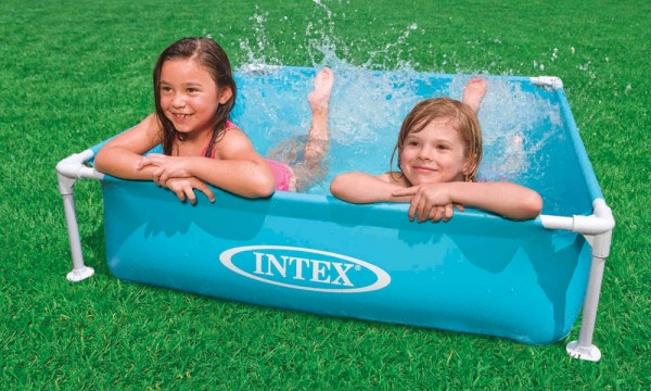 INTEX Frame Babypool Kinderpool 122x122x30cm Swimmingpool Planschbecken Blau