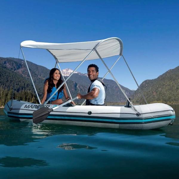 INTEX Bootsverdeck für Schlauchboot Boots Überdachung Größe: 160x142cm