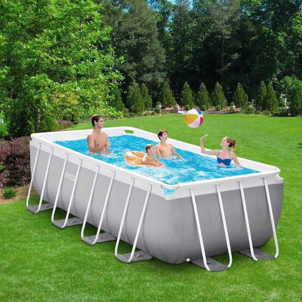 INTEX Komplettset Prism Frame Pool 400x200x122cm + Filterpumpe Schwimmbecken