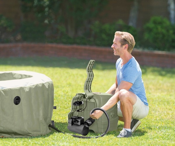 INTEX Whirlpool Pure SPA 196x71 Bubble Massage für 4 Personen Kalkschutz