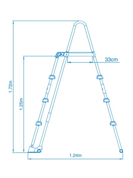 INTEX Sicherheitsleiter mit Plattform 122cm Pool Leiter Einstiegsleiter