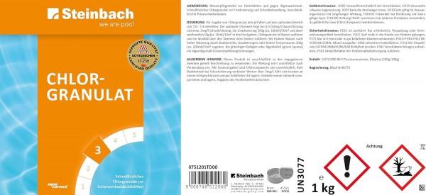 Steinbach Pool Starterset 7-tlg. Chlor Ph minus Wasserpflege Granulat Algezid