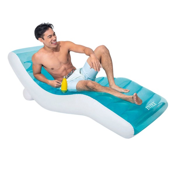 INTEX Splash Lounge Schwimmliege Luftmatratze Badeinsel Badespaß Getränkehalter