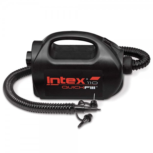 INTEX Quick Fill elektrische Luftpumpe High PSI + 12V + 230V mit 4 Adapter