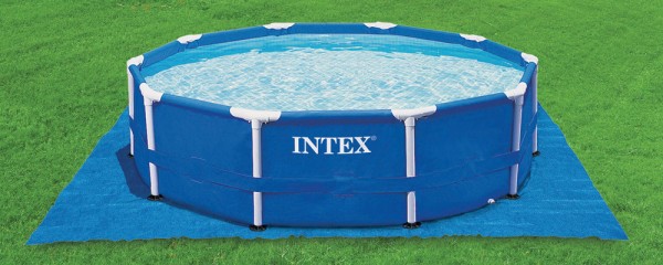 INTEX Bodenschutzplane Bodenplane für Easy Set Frame Swimming Pools 472 x 472cm