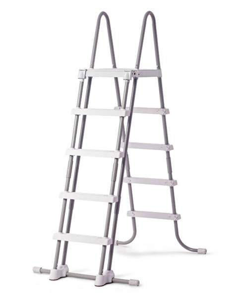 INTEX Sicherheitsleiter mit Plattform 122-132cm Pool Leiter Einstiegsleiter