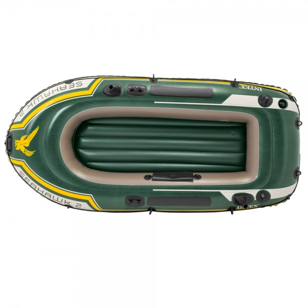 INTEX Seahawk 2 Set Schlauchboot + Paddel + Pumpe Angelboot Ruderboot 2 Personen