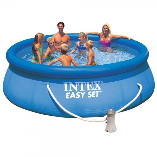 INTEX Komplettset Swimming Pool mit Pumpe 457x84cm Schwimmbecken Planschbecken
