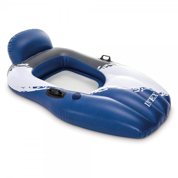 INTEX Floating Mesh Lounge Schwimmliege Luftmatratze Badeinsel + Getränkehalter