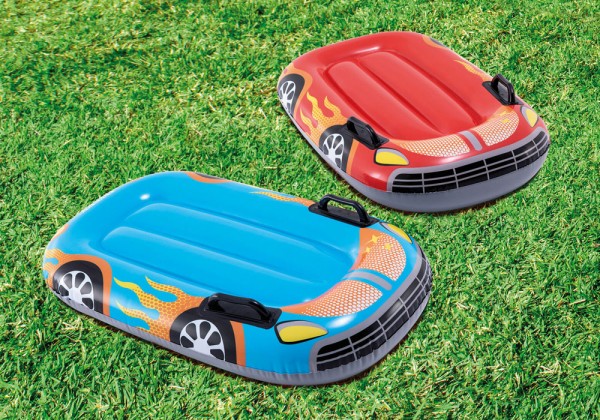 INTEX Wasserrutsche aufblasbare Racing Fun Wasserrutsche mit 2 Surf Riders