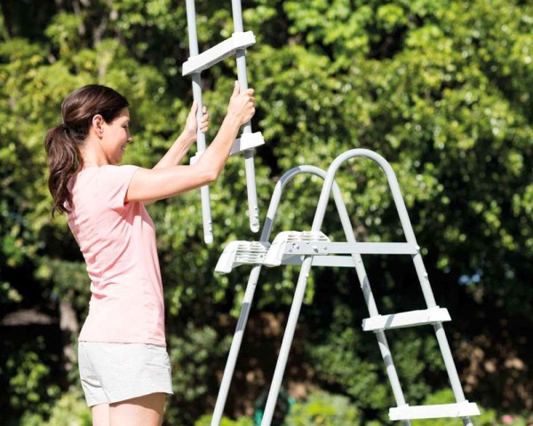 INTEX Sicherheitsleiter 91 - 107cm Pool Leiter Einstiegsleiter Easy Frame Pools