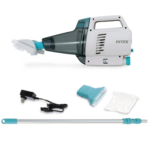 INTEX ZR200 Akkusauger Poolsauger Pool Bodensauger Stange + LED + Mikrofilter