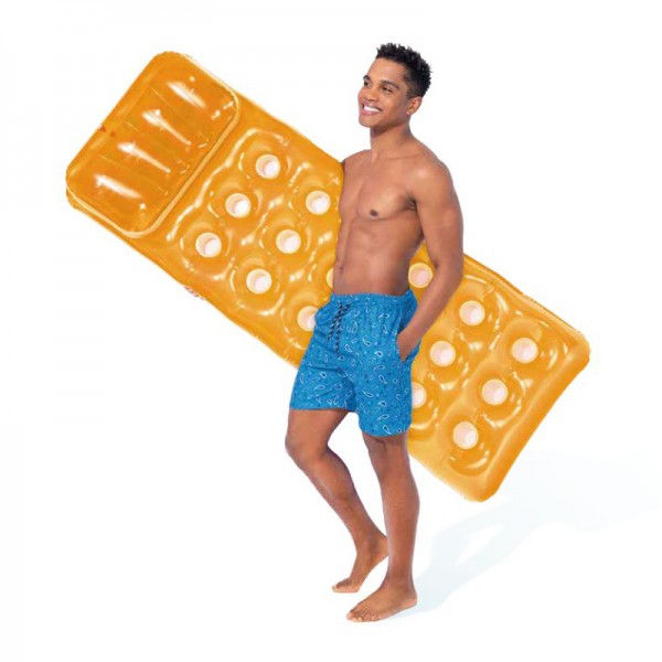 INTEX Lounge Luftmatratze Wasserliege Wasser Strand Matratze 188x71cm Orange