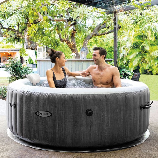 INTEX Whirlpool Greywood Deluxe Pure SPA 216x71 Massage 6 Personen + APP