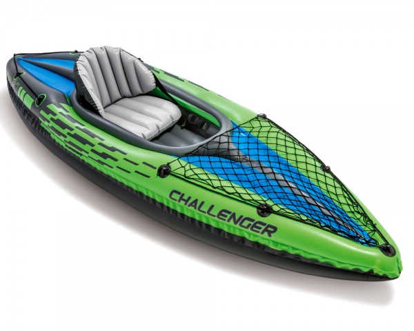 INTEX Challenger K1 Kajak Set Schlauchboot + Paddel + Pumpe für 1 Person