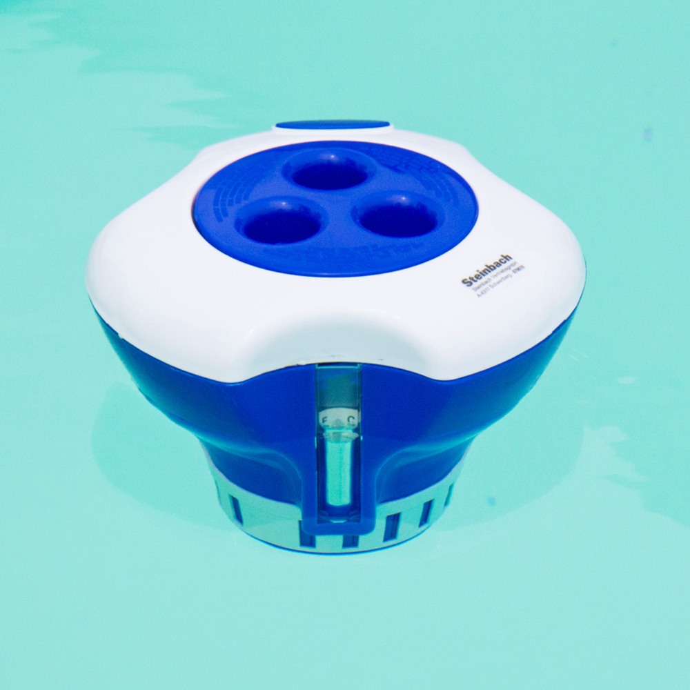 Chlordosierer Maxi für 20g 200g Chlortabletten Dosierschwimmer mit Thermometer 