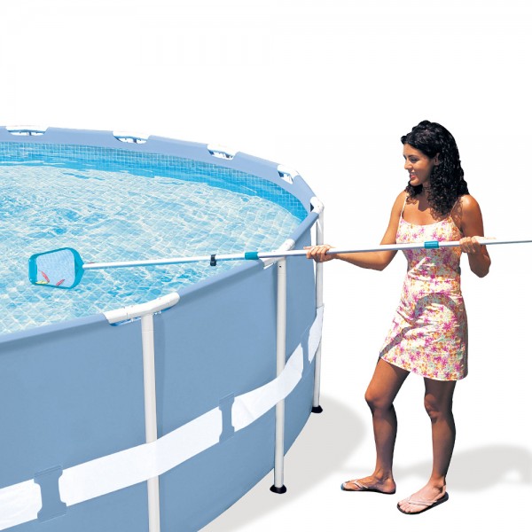 INTEX Easy Set Pool Reinigungset Reiniger Bodensauger Kescher Teleskopstange